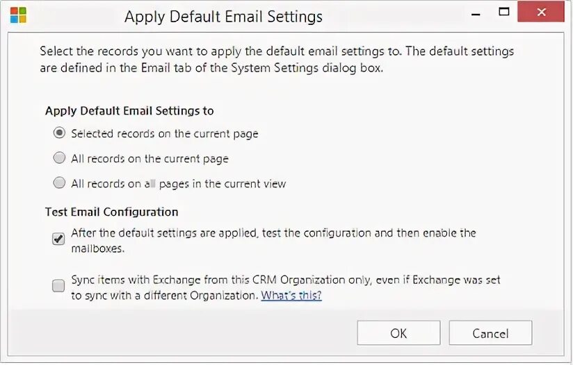 Apply defaults