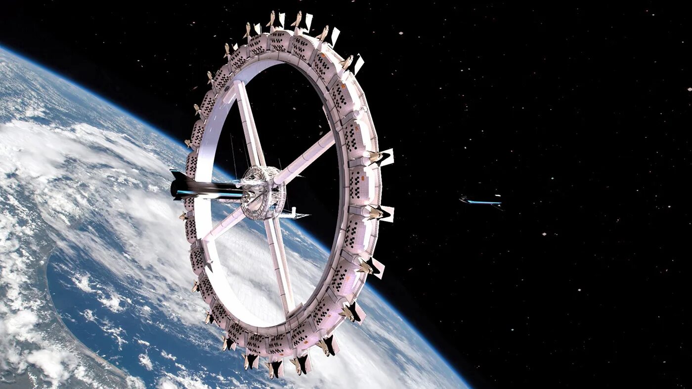 This one space. Космический отель Вояджер. Orbital Assembly Corporation космический отель. Орбитальная станция Вояджер. Космос станция Вояджер.