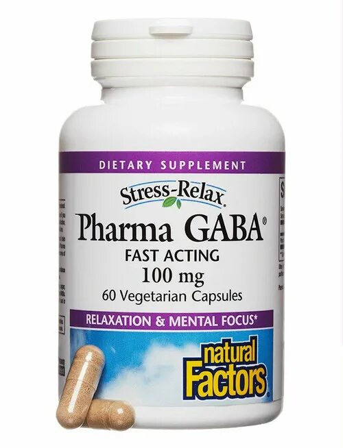 Gaba капсулы отзывы. Pharma Gaba stress-Relax 100 мг. Габа 100мг. Габа натурал фактор. Dietary Supplement Gaba.