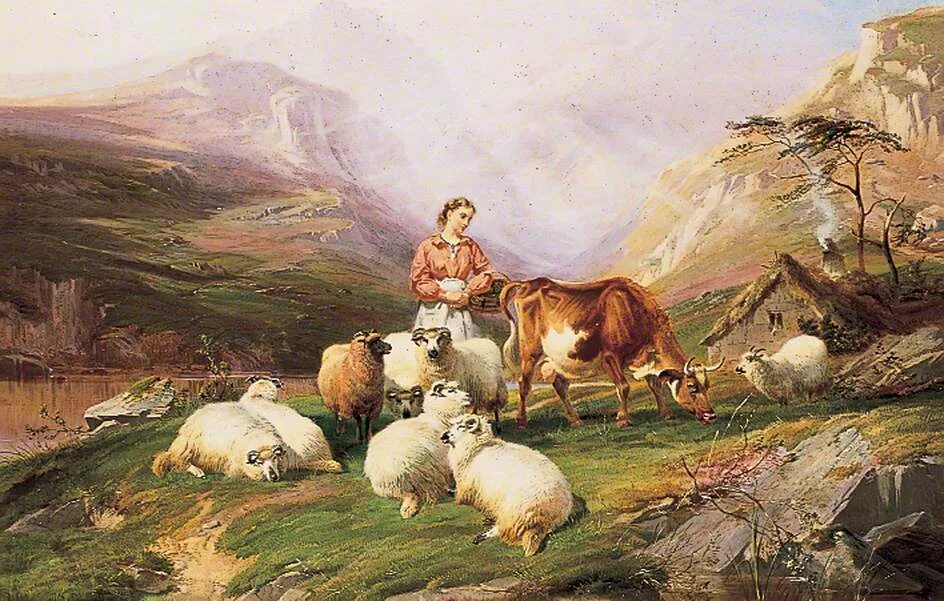 Восточные славяне скотоводство. Одомашнивание овец. Древние славяне скотоводство. Пастухи в живописи. Живопись горы пастбище.