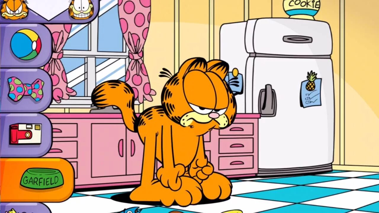 Гарфилд игра. Кот Гарфилд игра. Garfield 2 игра. Гарфилд монстр игра. Фнф гарфилд v2