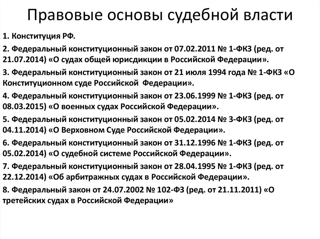 Судебные базы рф. Конституционно правовая база судебной системы РФ. Правовые основы судебной власти в РФ. Конституционно правовые основы судебной власти. Конституционные основы судебной системы РФ.