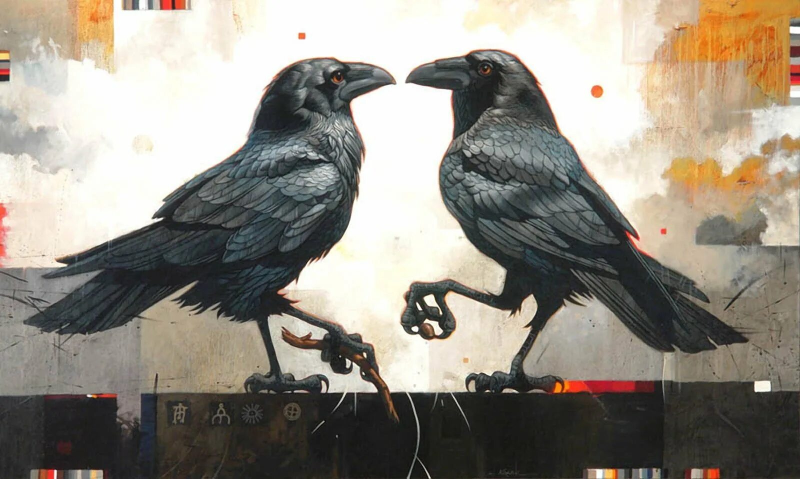 Крейг Косак художник. Craig Kosak картины ворон. Craig Kosak вороны. Два ворона.