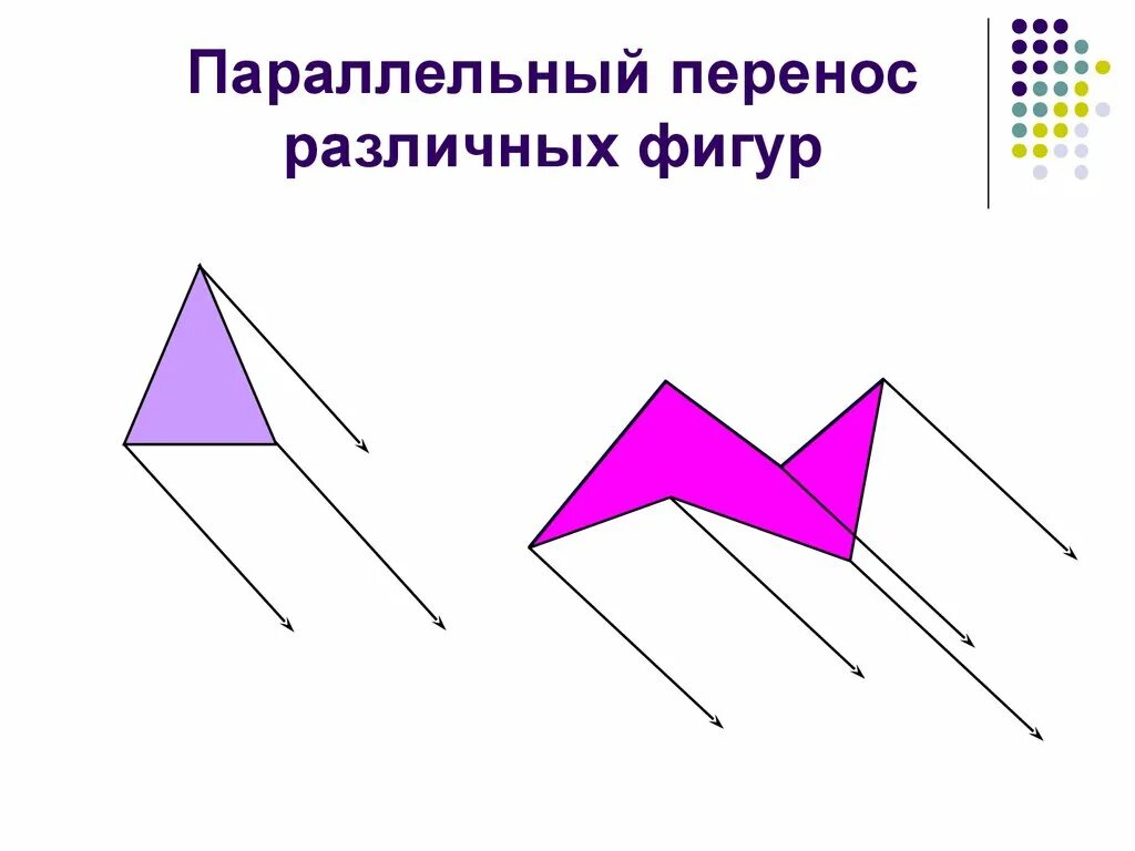 Фигуры для параллельный перенос геометрия 9 класс. Движение фигуры параллельный перенос 9 класс. Параллельный перенос геометрия 9 класс рисунки. Параллельный поворот рисунки.