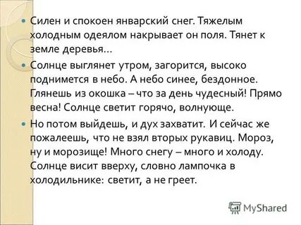 Силен и спокоен январский снег