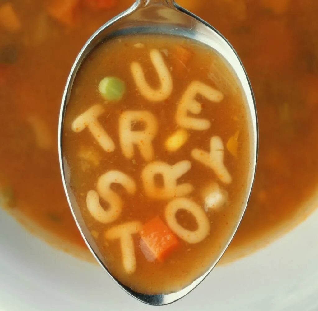 In the soup 2 5. Buchstabensuppe. In the Soup 2. Dry Soup in a Bag.