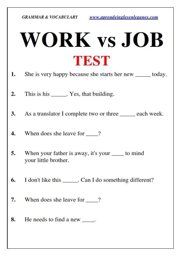 Job work упражнения. Английский differences job and work. Job and work в чем разница. Job work разница упражнения. They are for a new job