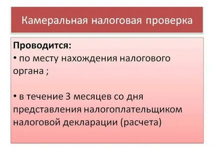 В ходе камеральной налоговой проверки было