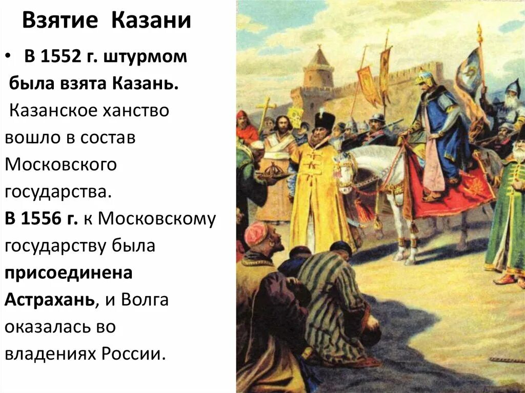 Первым ханом стал. 1552-Взятие Казани, присоединение Казанского ханства. 1552 Взятие Казани Иванов грозным.
