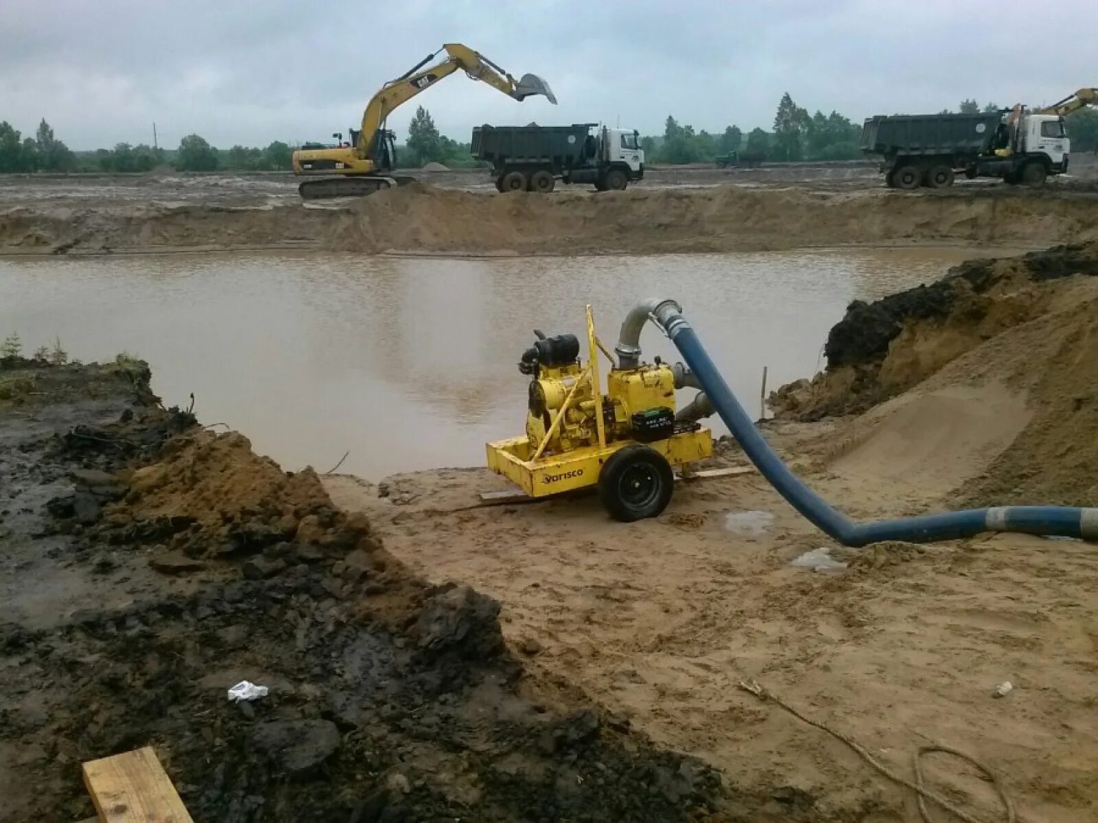 Работа водоотлив. Осушение котлована. Откачка воды из траншеи. Насосы для водопонижения и водоотлива. Водоотлив котлована.