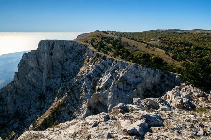 Крым где переночевать. Гора ай Петри. Гора АЙПЕТРИ В Крыму. Виды с плато ай Петри. Гора Четвертак Крым.