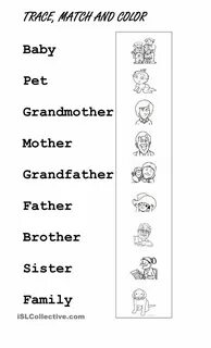 Family worksheet for kids