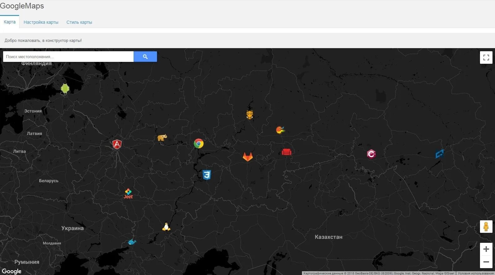 Карта россии гугл карты. Темная карта гугл. Пометки на карте. Черная карта Google.