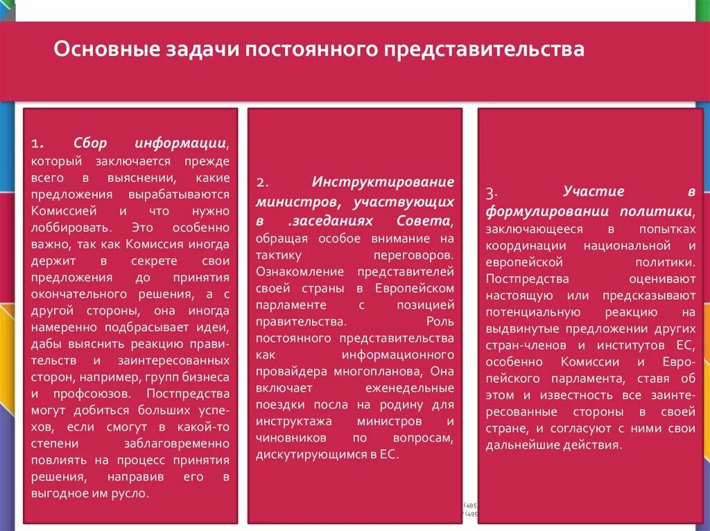 Задачи представительства. Постоянные дипломатические представительства. Задачи и функции дипломатических представительств. Функции дипломатического представительства.