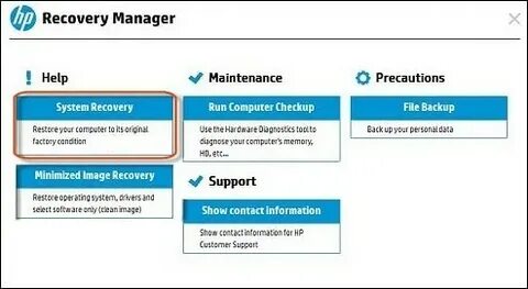 Recovery manager