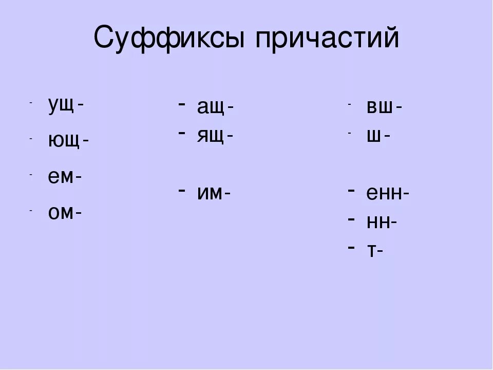 Суффикс енн в причастиях время. Суффиксы ащ ящ. Суффикс ВШ В причастиях. Суффиксы ущ Ющ. Енн спряжение.