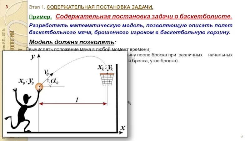 1 этап постановка задачи. Содержательная постановка задачи пример. Этапы содержательная постановка задач. 1 Содержательная постановка задачи. Математическое моделирование полёта мяча.