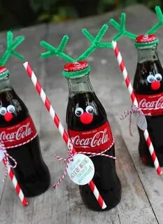Simple and Cute DIY Coca-Cola Bottle Reindeer Gifts
