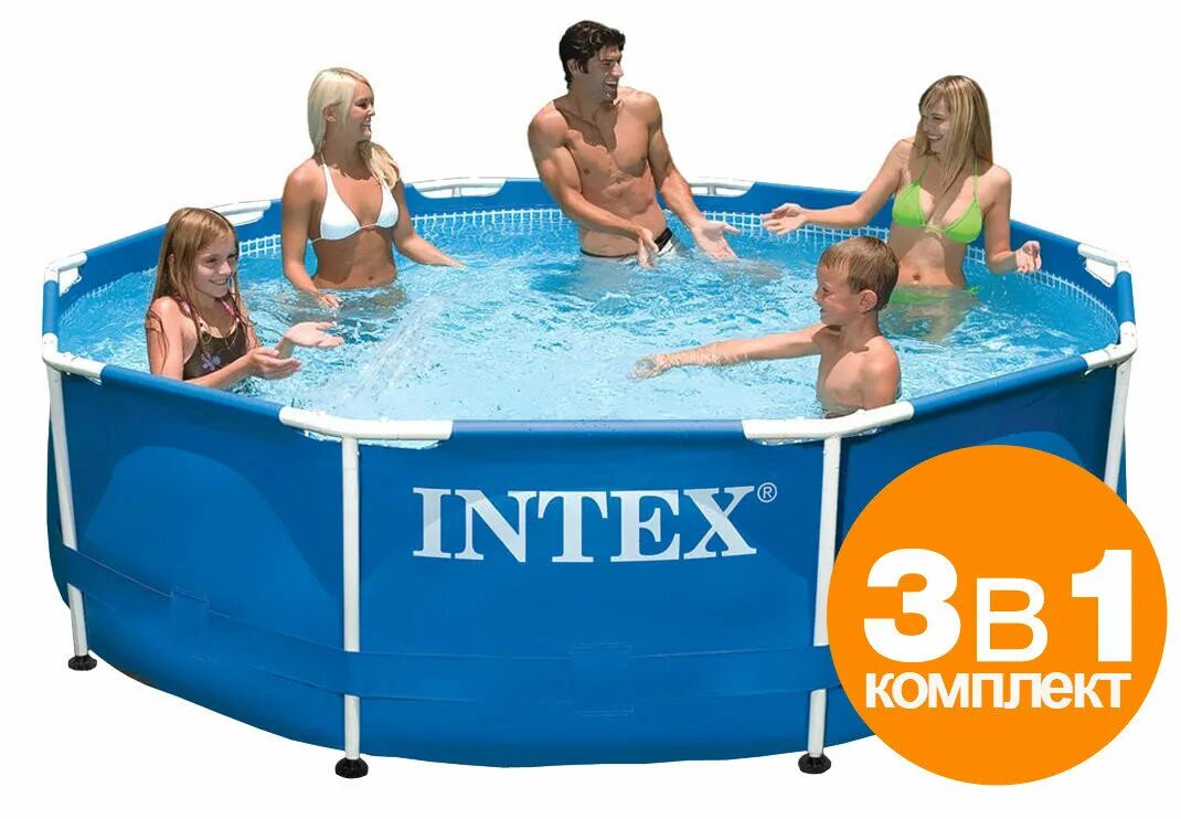 Купить бассейн в тюмени. Бассейн Интекс каркасный 305х76см. Intex 305 76. 28200 Интекс. Бассейн Интекс 305 см на 76см.