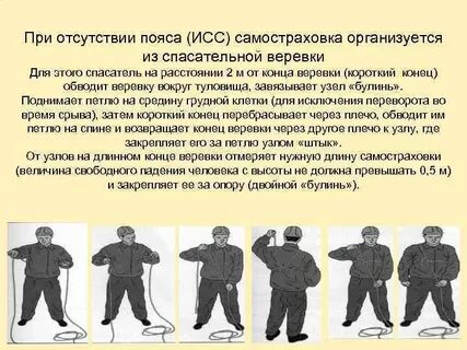 Упражнение с пожарными спасательными веревками