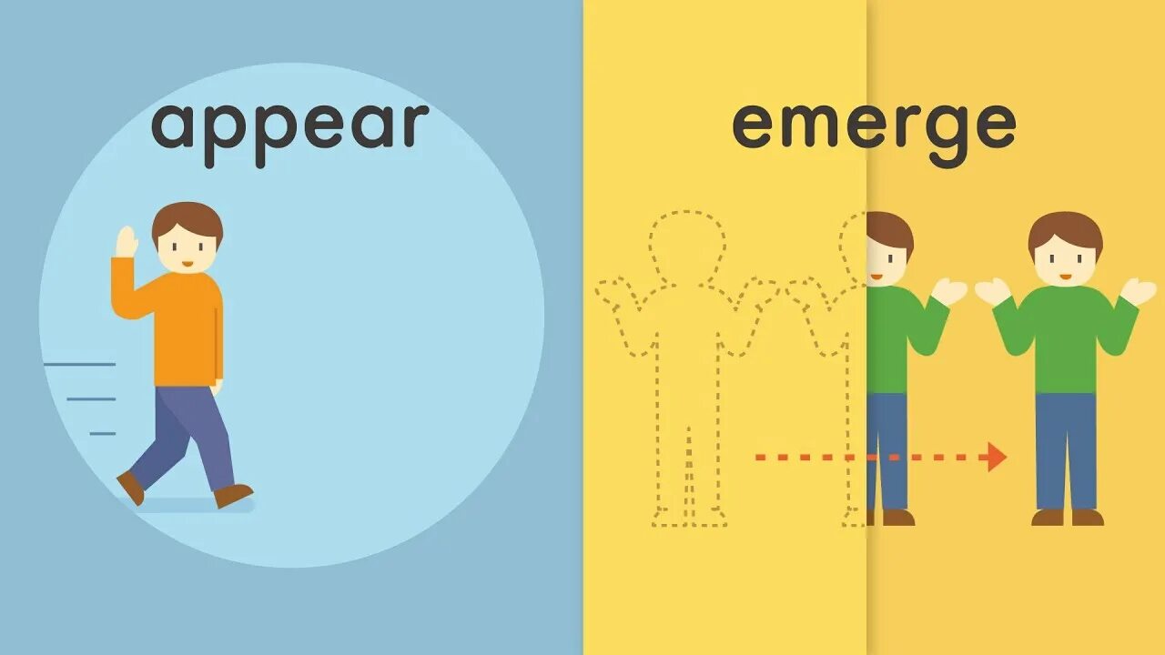Appear 10. Appear disappear. Disappear картинки. Emerge appear difference. Emerge meaning.