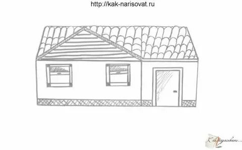 Как нарисовать дом карандашом поэтапно для начинающих