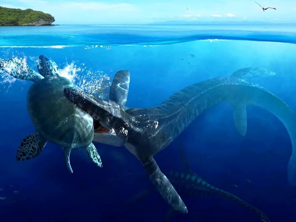 Динозавр живущий в воде. Мозазавр Эласмозавр. Морские чудовища Мозазавр. Морская черепаха Архелон. Архелон вымершие черепахи.