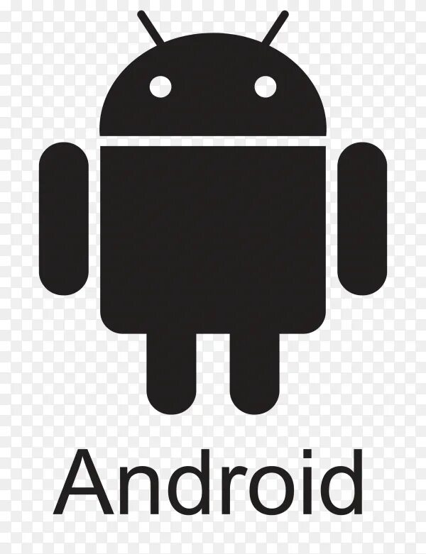 Black Android icon design on transparent background PNG - Similar PNG
