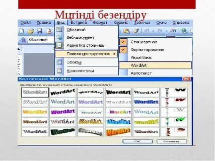 Word мәтіндік редакторы
