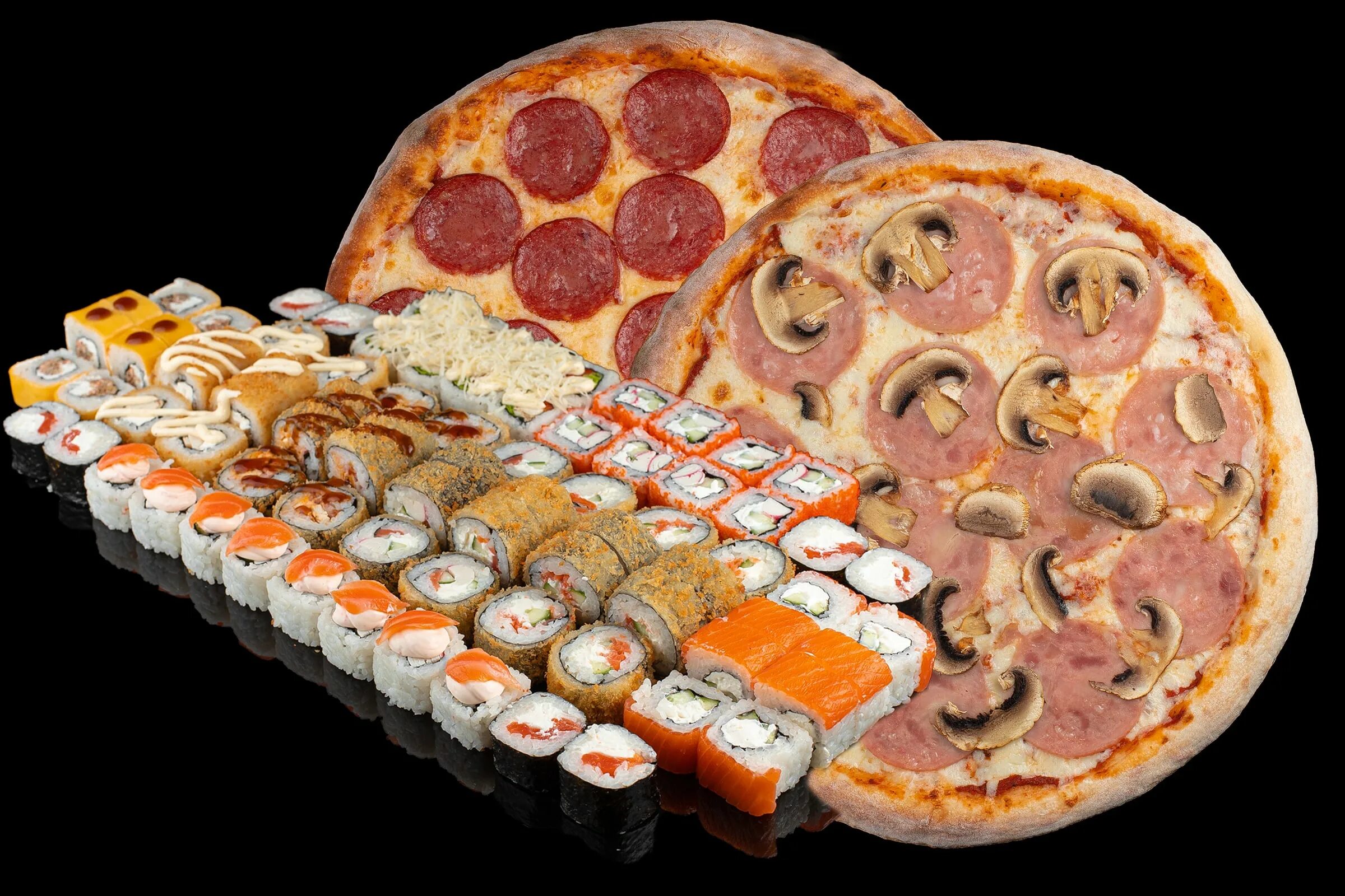 Комбо сет суши и пиццы. Комбо набор пицца и роллы. Сет комбо пициедоф. Суши из ларца Орск меню.