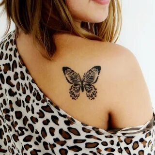 Татуировка бабочки на спине девушки: красота и символика