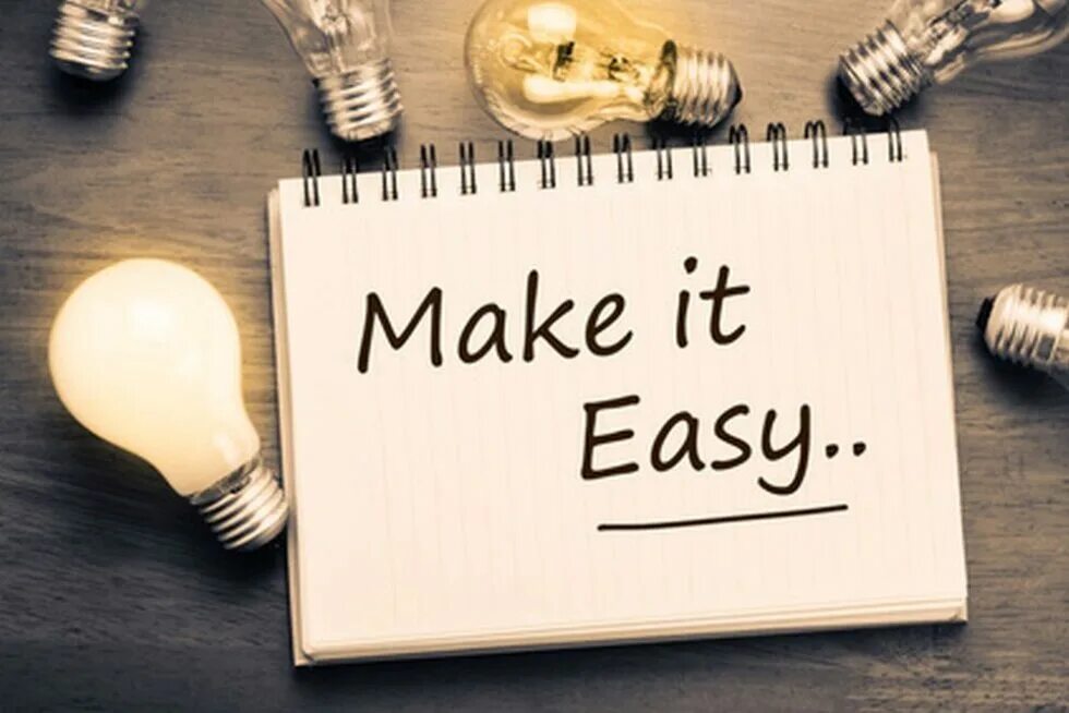 Make it easy 1. Make it easy. Make it картинки. New ideas картинка. Take it easy картинки.