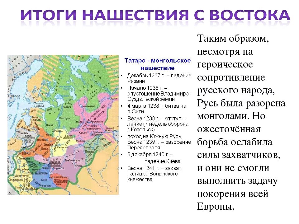 Охарактеризуйте монгольское нашествие. Монголо татарское Нашествие 1237 год карта. Монгольское Нашествие на Северо восточную Русь карта. Нашествие Батыя 1241. Итоги монгольского нашествия на Русь.