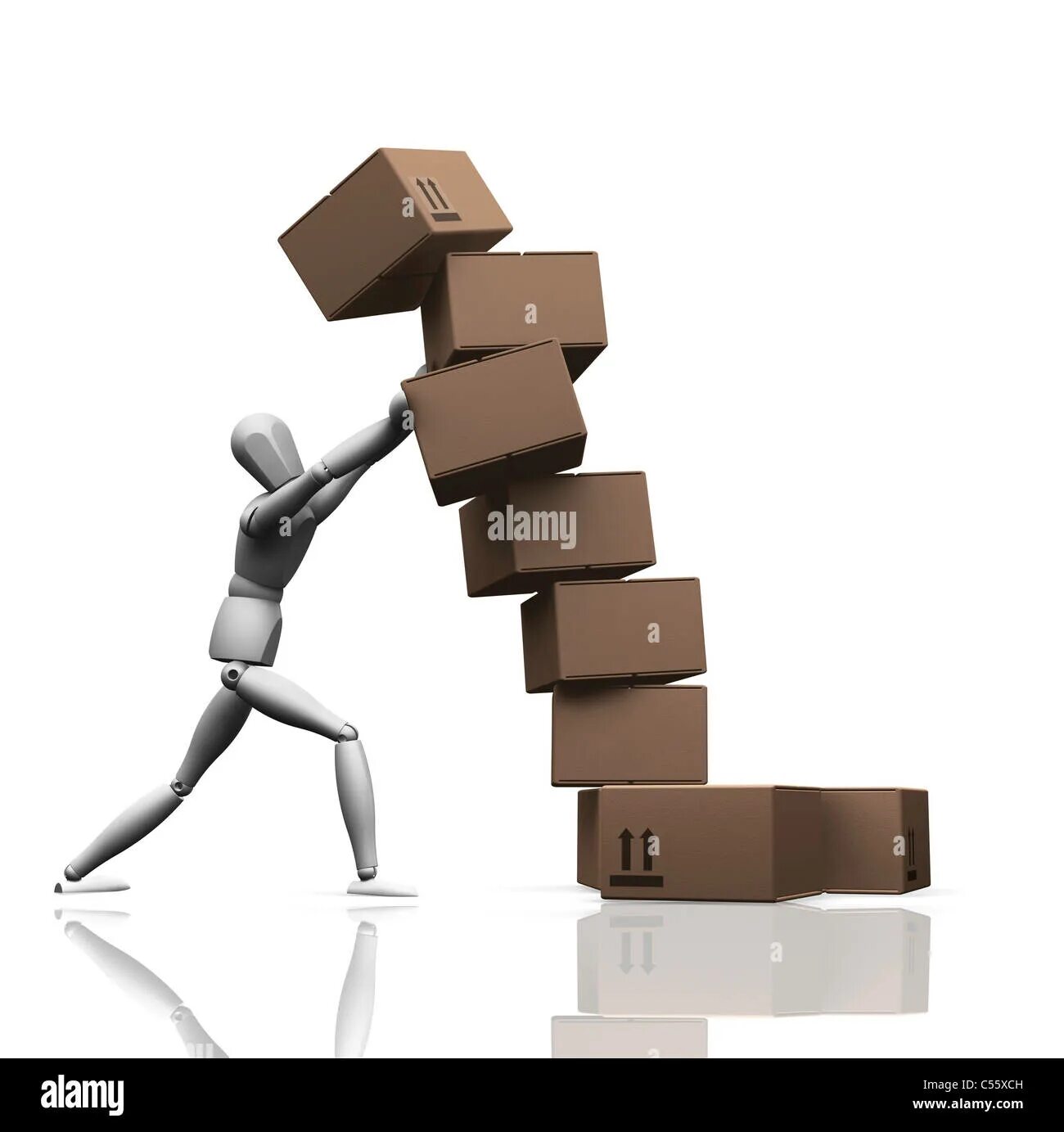 Falling boxes