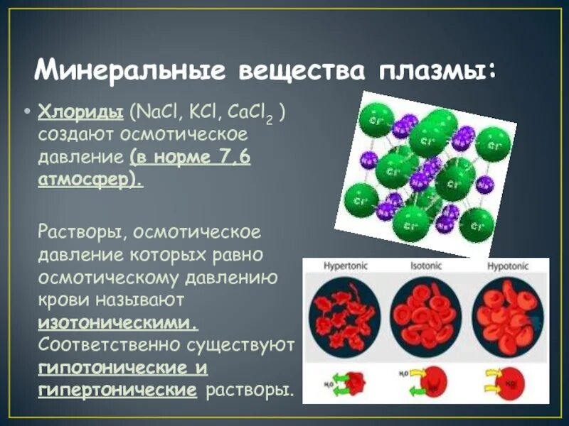 Концентрация калия в плазме крови