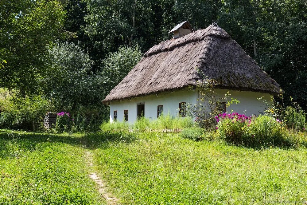 Вид хата. Хата Мазанка. Деревня Украина хаты. Украинское село украинское село. Украинские хаты деревня.