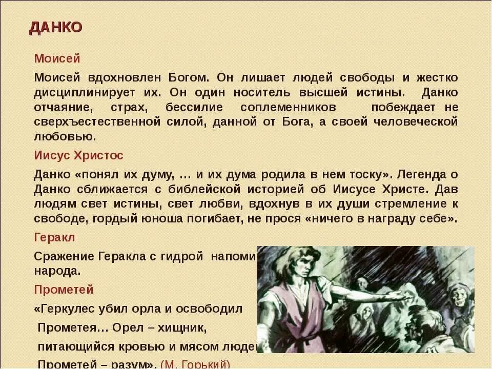 Данко характеристика героя старуха Изергиль. Данко Горький характеристика Данко. Данко из легенды.