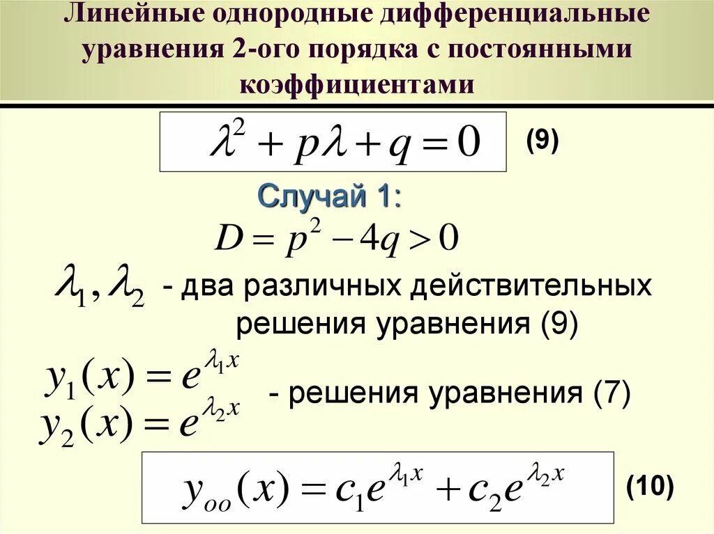 Решение линейных дифференциальных уравнений первого