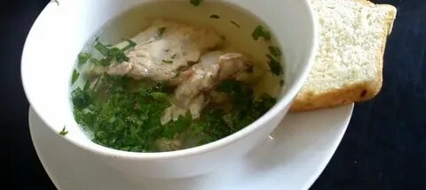 Вкусный бульон из свинины