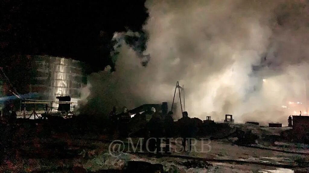 Возгорание на заводе в башкирии