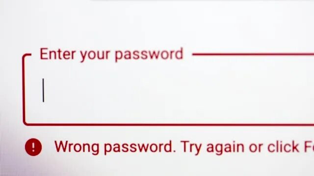 Incorrect password entered. Wrong password. Wrong password! Try again.. Окно Error wrong password. Wrong password перевод.