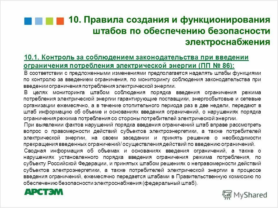 график ограничения режима потребления электрической мощности