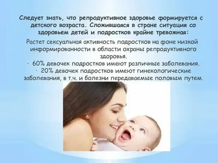 Беседа о репродуктивном здоровье