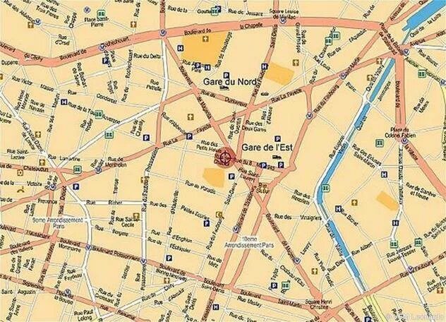 Северный вокзал на карте москвы. Восточный вокзал Парижа на карте. ЖД вокзал в Париже на карте. Северный вокзал Париж на карте. Схема Северного вокзала в Париже.