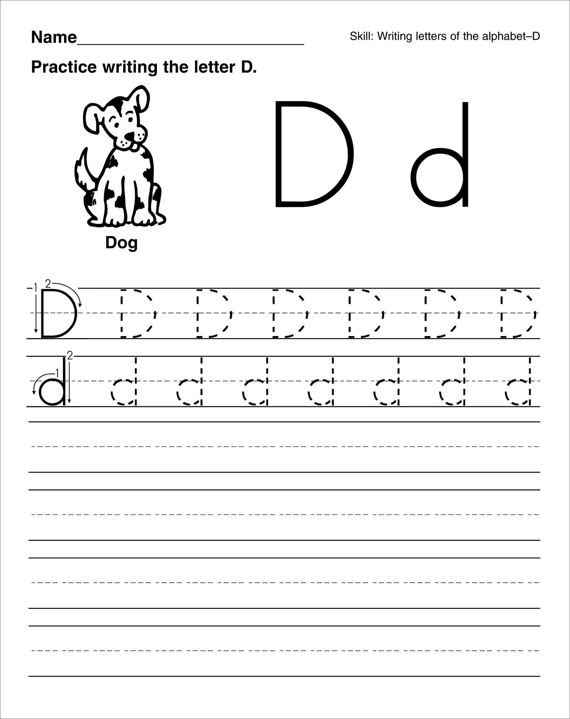 1 write and name the letters