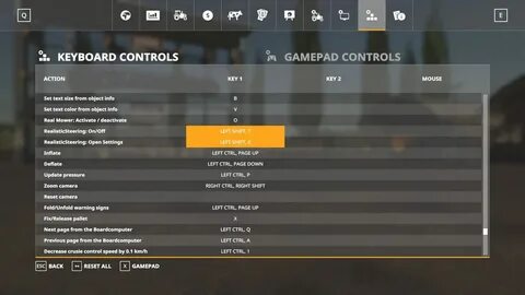 Realistic steering with keyboard