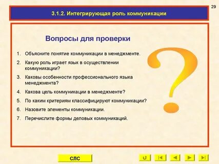 Коммуникация вопросы