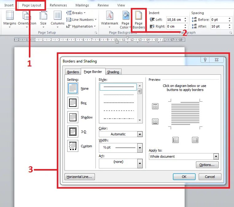 Page layout. Page Layout+Page borders. Page Layout Page border на русском.