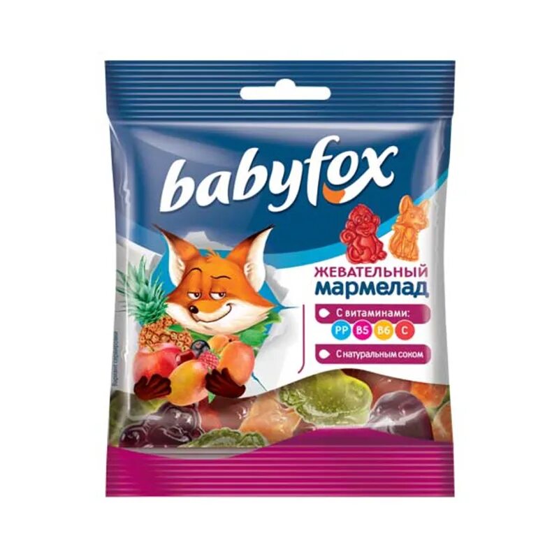 Kdv babyfox. Жевательный мармелад Babyfox 30г. Жев.марм. Babyfox c витаминами ассорти вкусов 30г. Жев.марм Babyfox Бегемоты 70г/50. Жев.марм. Babyfox вкус ассорти 30гр.