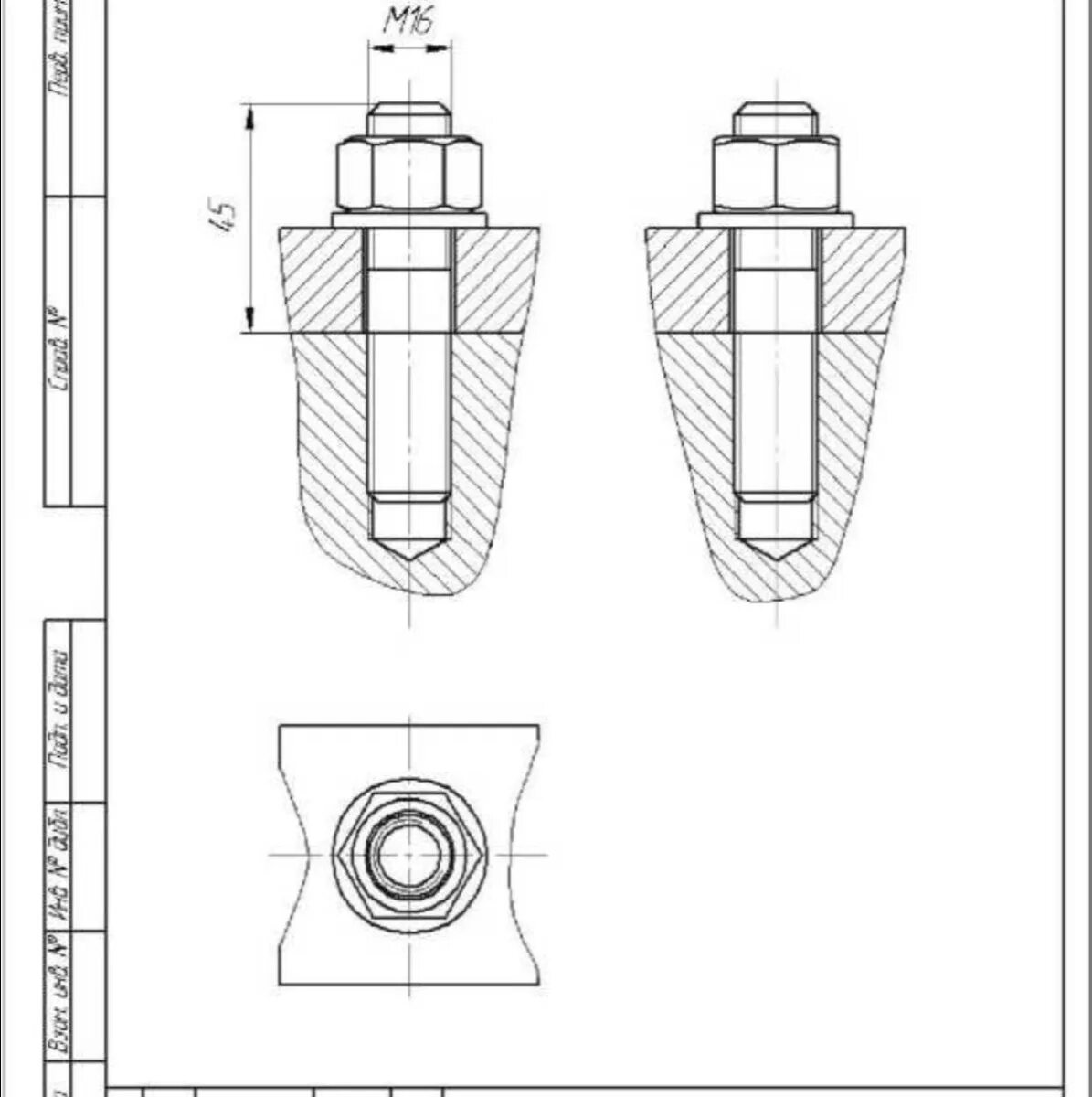 Соединение 7 16. Шпилечное соединение чертеж м30. Шпилька м20 чертеж шпилечного соединения. Чертеж шпилечного соединения м20. Чертеж шпилечного соединения. Шпилька м20х60.